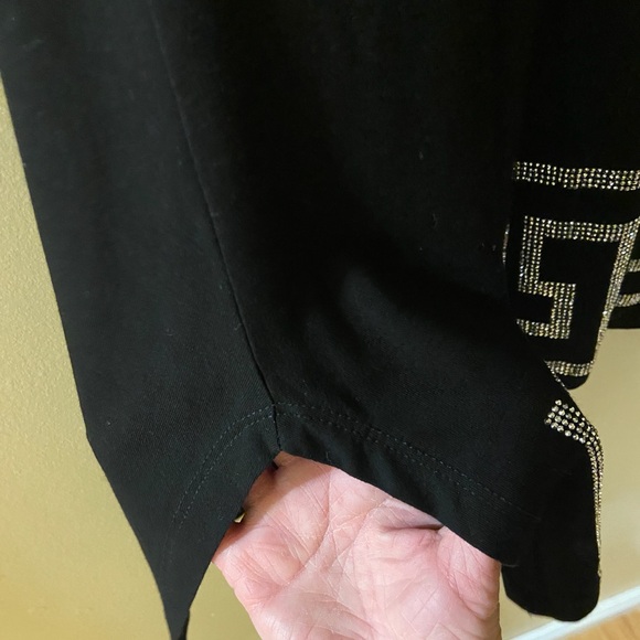 Model France black tee/tunic with silver gems - size 2XL - NWOT - Picture 3 of 9